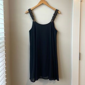 Oh My Love Black Sequined Strap Dress‎